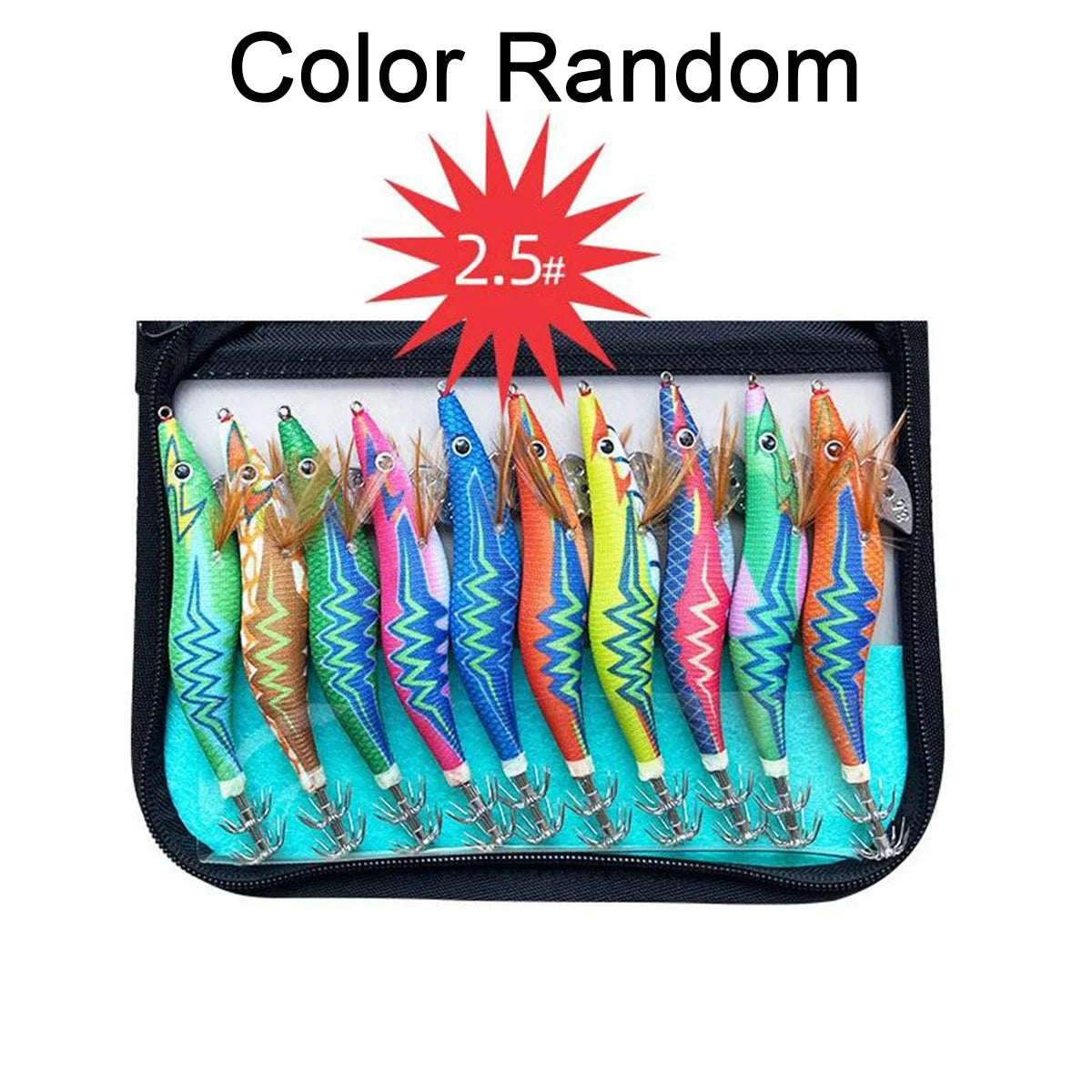 Luminous Squid Jig Set - 10Pcs/Lot