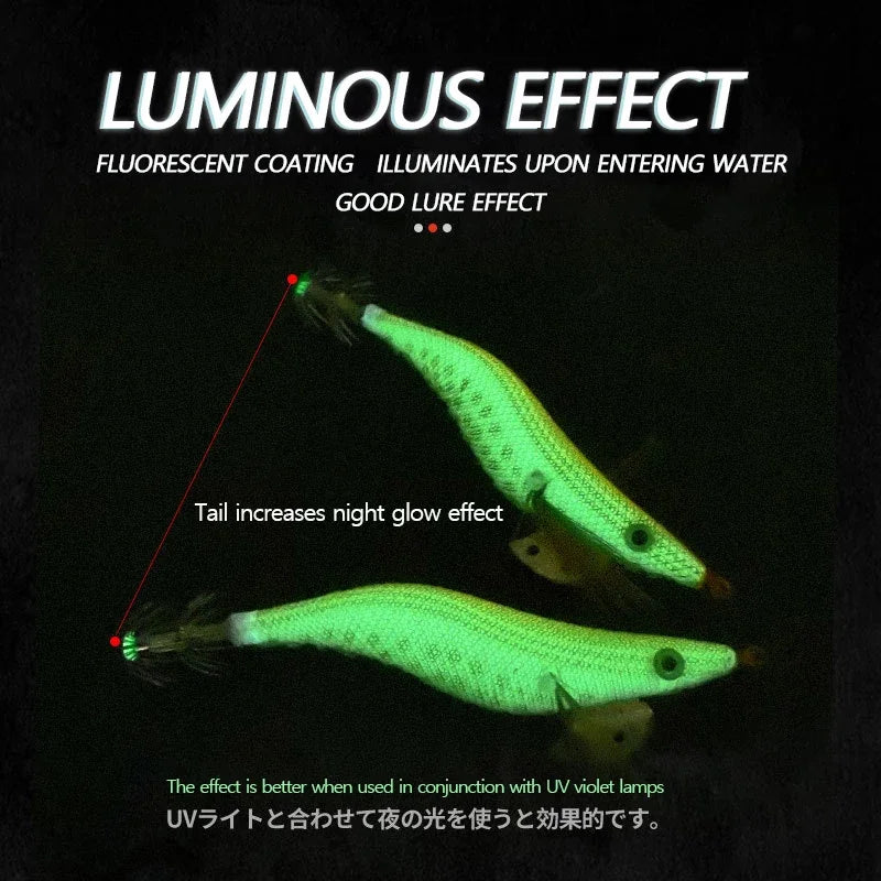 Luminous Squid Jig Set - 10Pcs/Lot