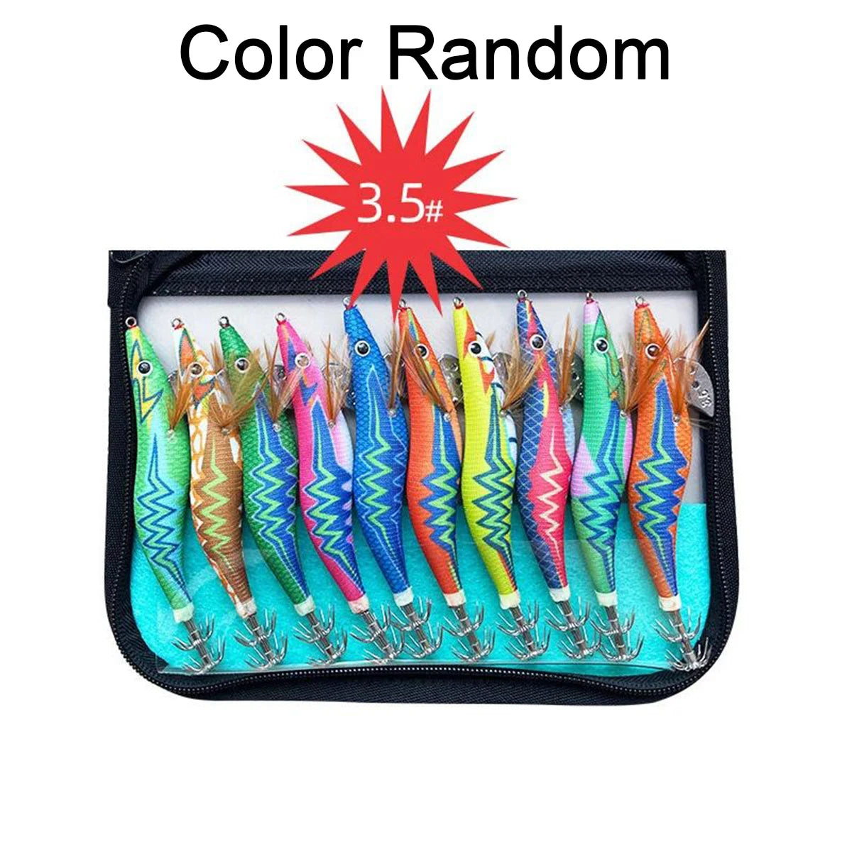 Luminous Squid Jig Set - 10Pcs/Lot