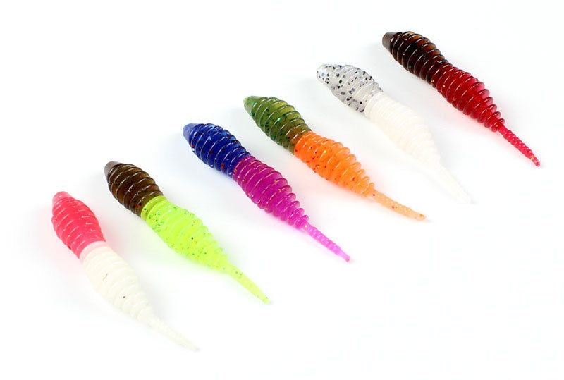 Dual-color Wacky Worm Soft lure For Bass Fishing 15cm/1g 10pcs KIRA Fishing