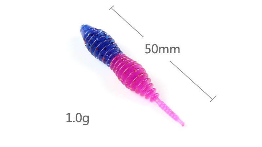 Dual-color Wacky Worm Soft lure For Bass Fishing 15cm/1g 10pcs KIRA Fishing