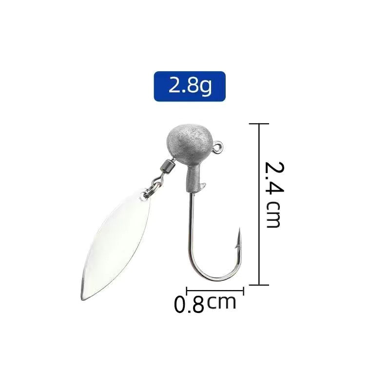 Sparkle Spinner Jig Head 10pcs