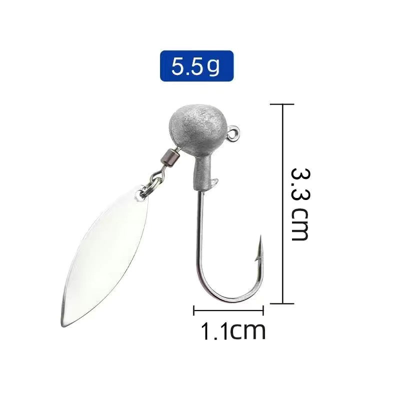 Sparkle Spinner Jig Head 10pcs