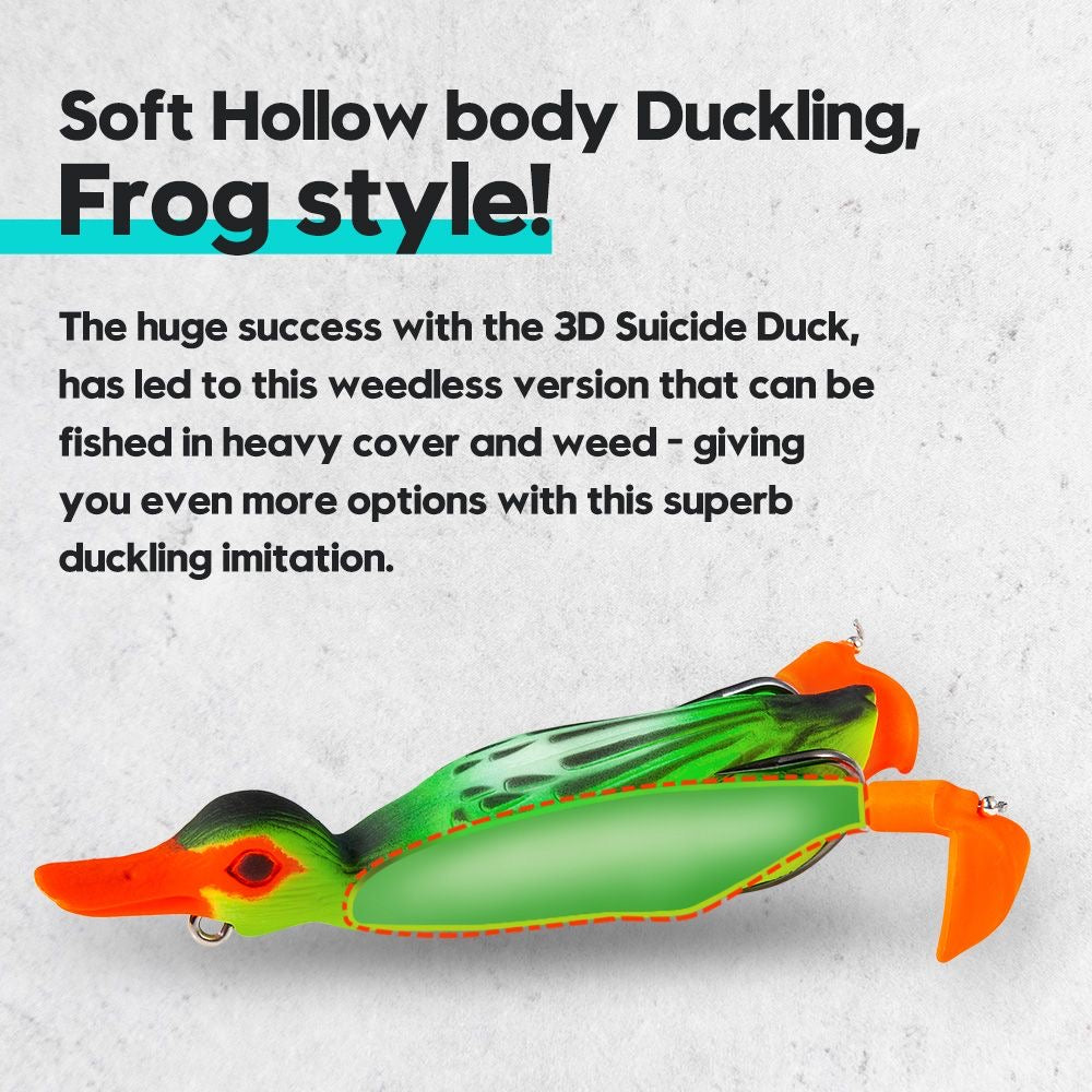 Topwater Soft Hollow Body Duckling Weedless 11cm/19g KIRA Fishing