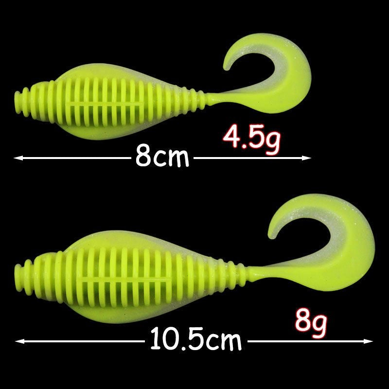 路亚饵螺丝软饵卷尾飞蛹8cm4.5g/10.5cm8g路亚假饵鲈鱼翘嘴黑鱼饵 KIRA Fishing