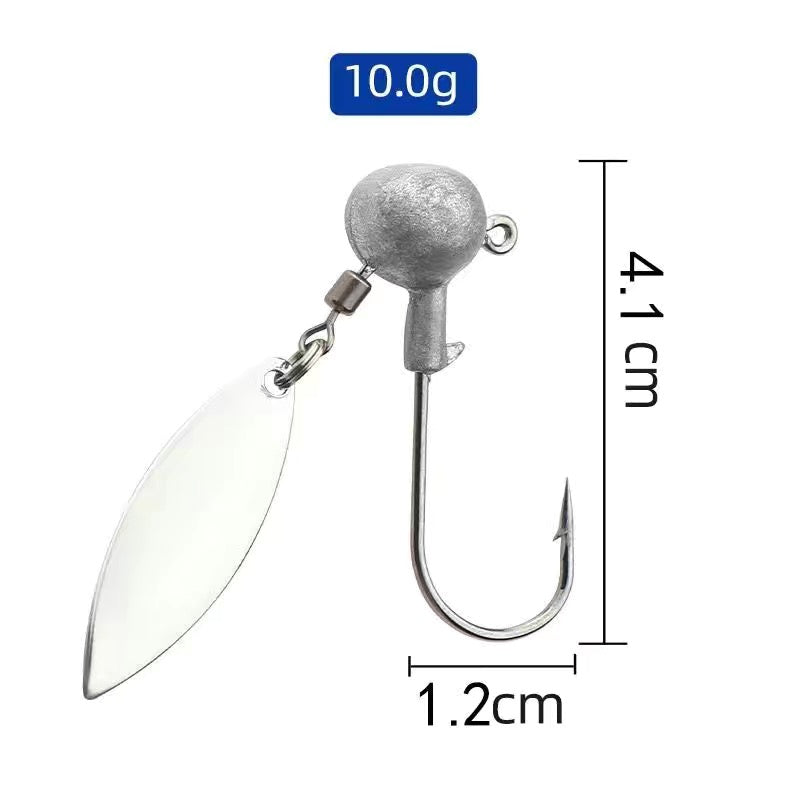 Sparkle Spinner Jig Head 10pcs