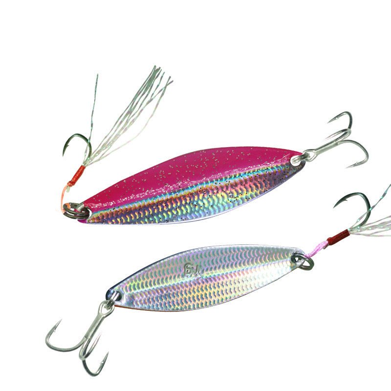 2024 Laser Metal Spoon Fishing Lure With Feather Hook 1 pcs KIRA Fishing
