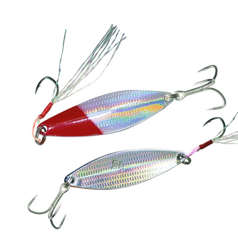 2024 Laser Metal Spoon Fishing Lure With Feather Hook 1 pcs KIRA Fishing