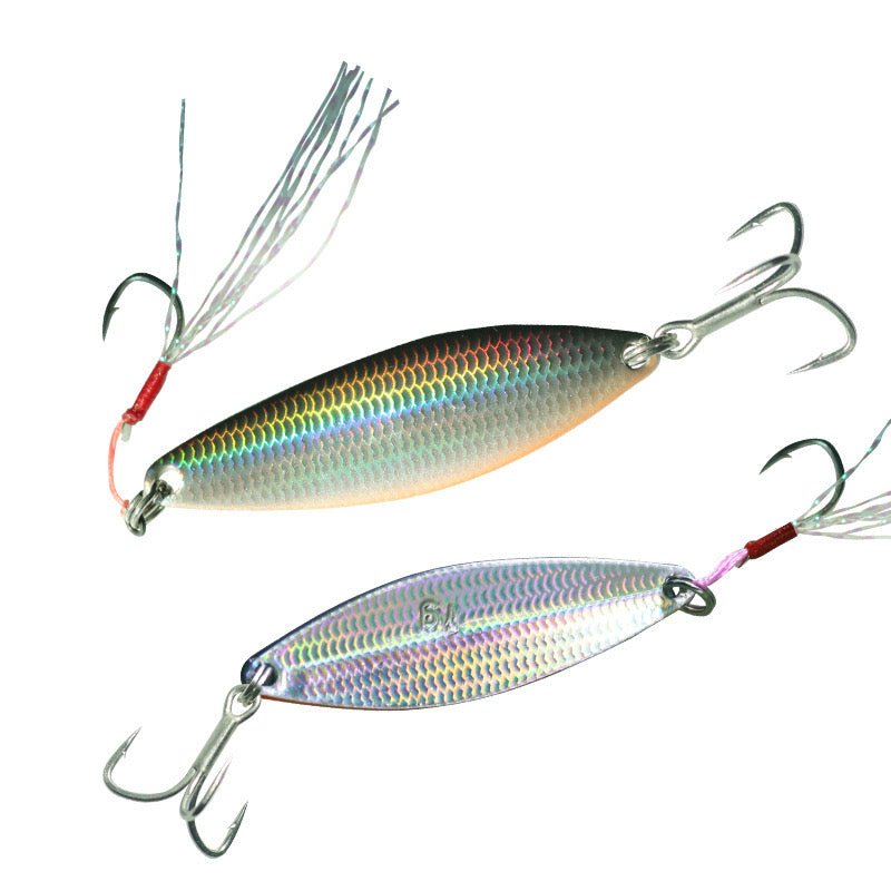 2024 Laser Metal Spoon Fishing Lure With Feather Hook 1 pcs KIRA Fishing