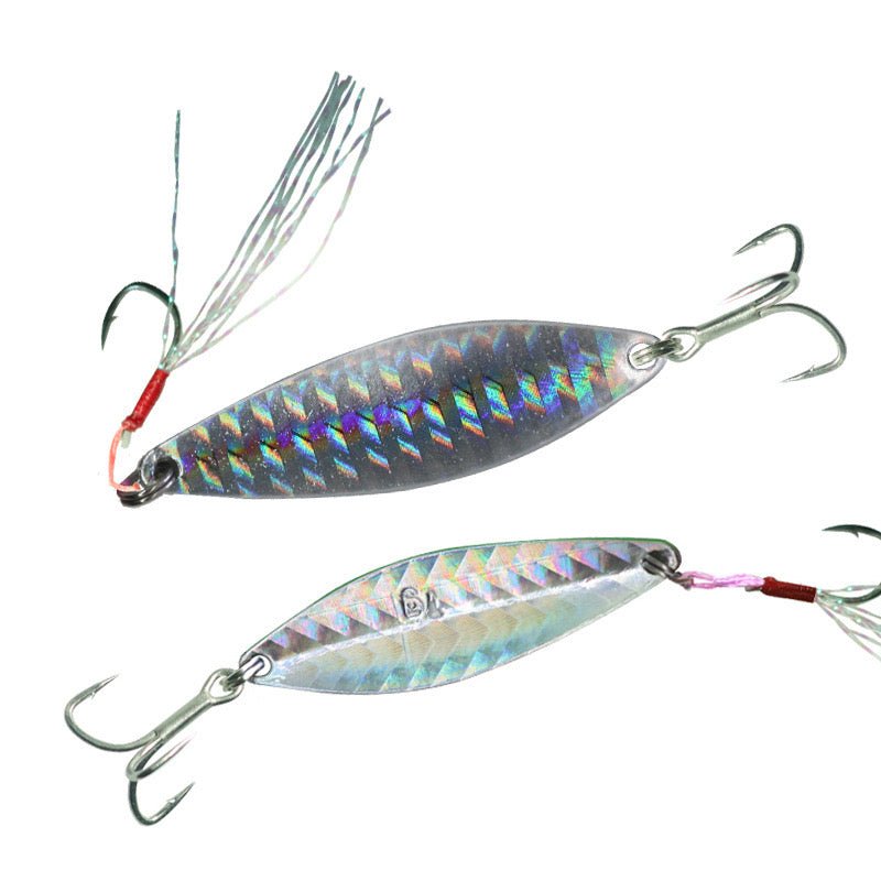 2024 Laser Metal Spoon Fishing Lure With Feather Hook 1 pcs KIRA Fishing