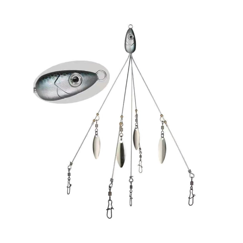 5-Wire Alabama rig for bass fishing 4-Blade/8-Blade 17g/22g KIRA Fishing