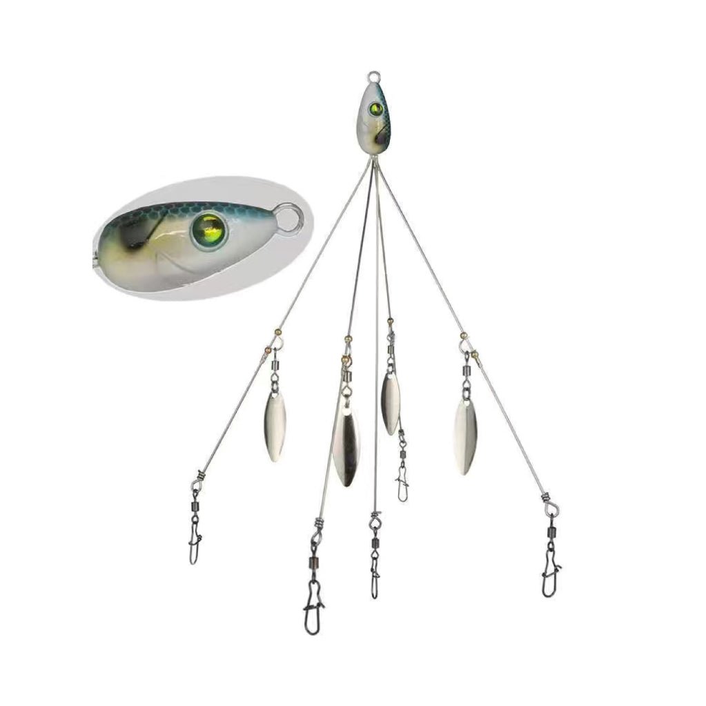 5-Wire Alabama rig for bass fishing 4-Blade/8-Blade 17g/22g KIRA Fishing