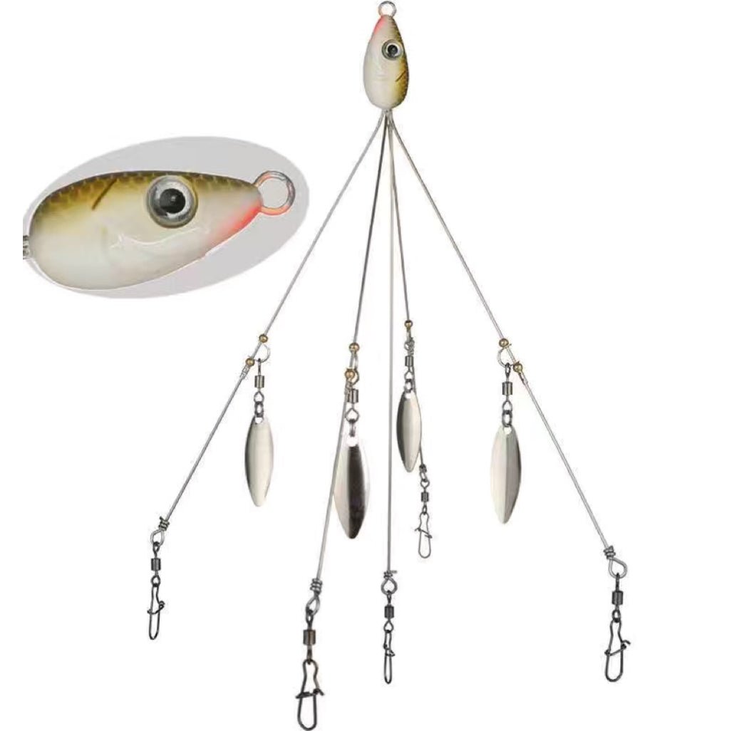 5-Wire Alabama rig for bass fishing 4-Blade/8-Blade 17g/22g KIRA Fishing