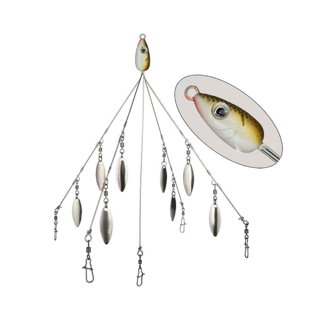 5-Wire Alabama rig for bass fishing 4-Blade/8-Blade 17g/22g KIRA Fishing