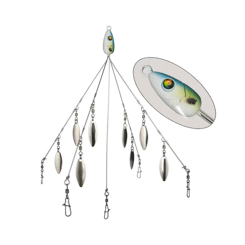 5-Wire Alabama rig for bass fishing 4-Blade/8-Blade 17g/22g KIRA Fishing