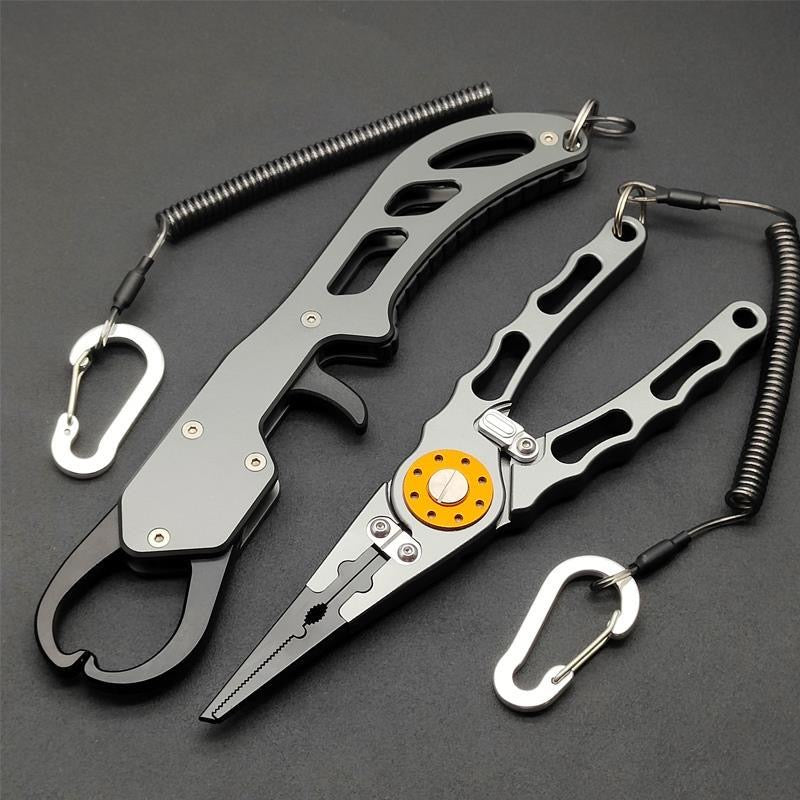 Aluminum Alloy Locking Plier-Send with pliers set &wire core lose hand rope - KIRA Fishing