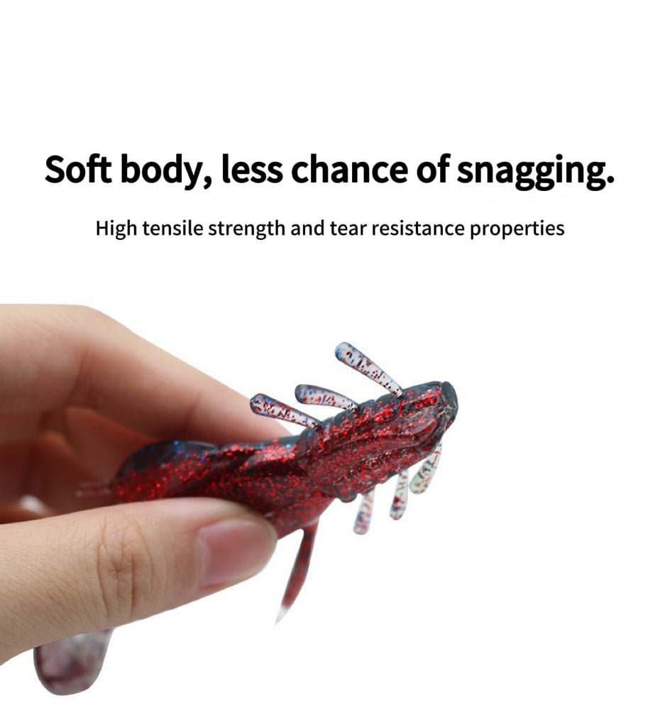 Crawfish Soft Lure Bait Wacky Worms 101mm/10.4g 3pcs - KIRA Fishing
