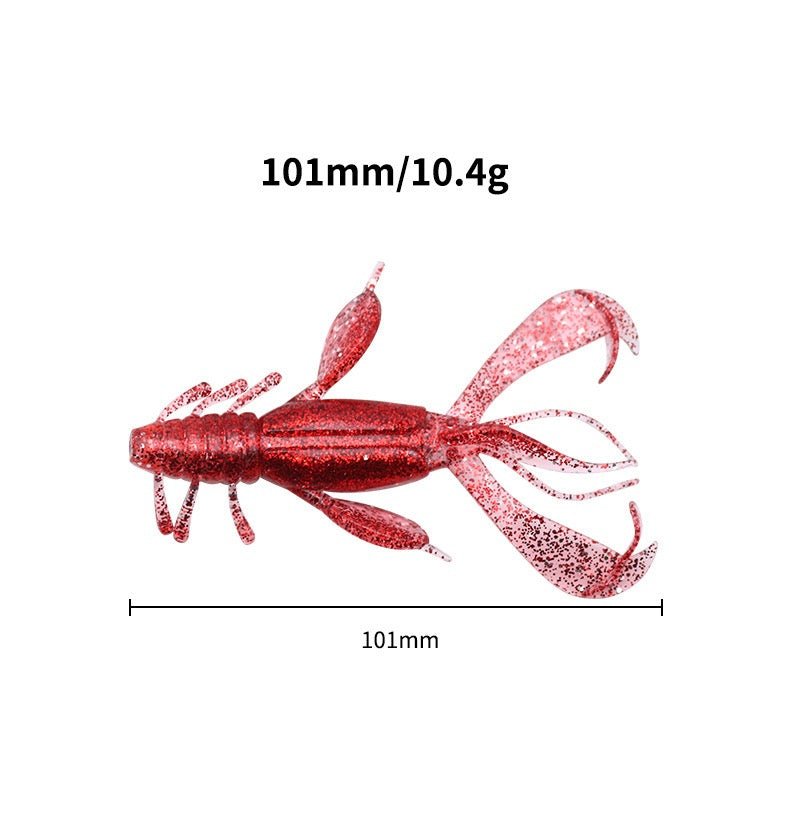 Crawfish Soft Lure Bait Wacky Worms 101mm/10.4g 3pcs - KIRA Fishing