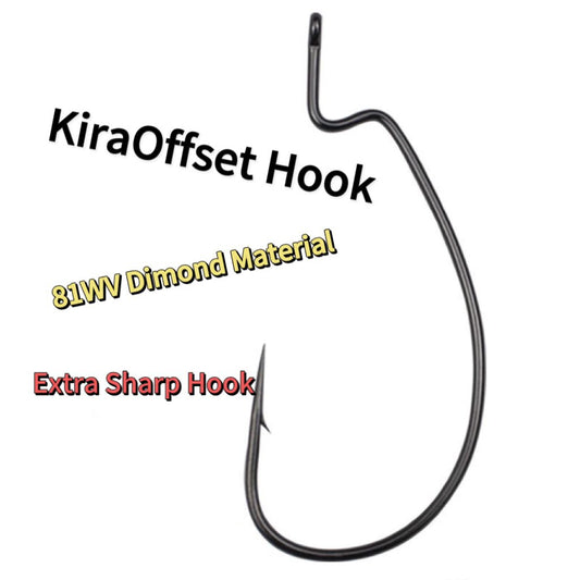 Kira Extra Sharp Offset Hook 10pk - KIRA Fishing