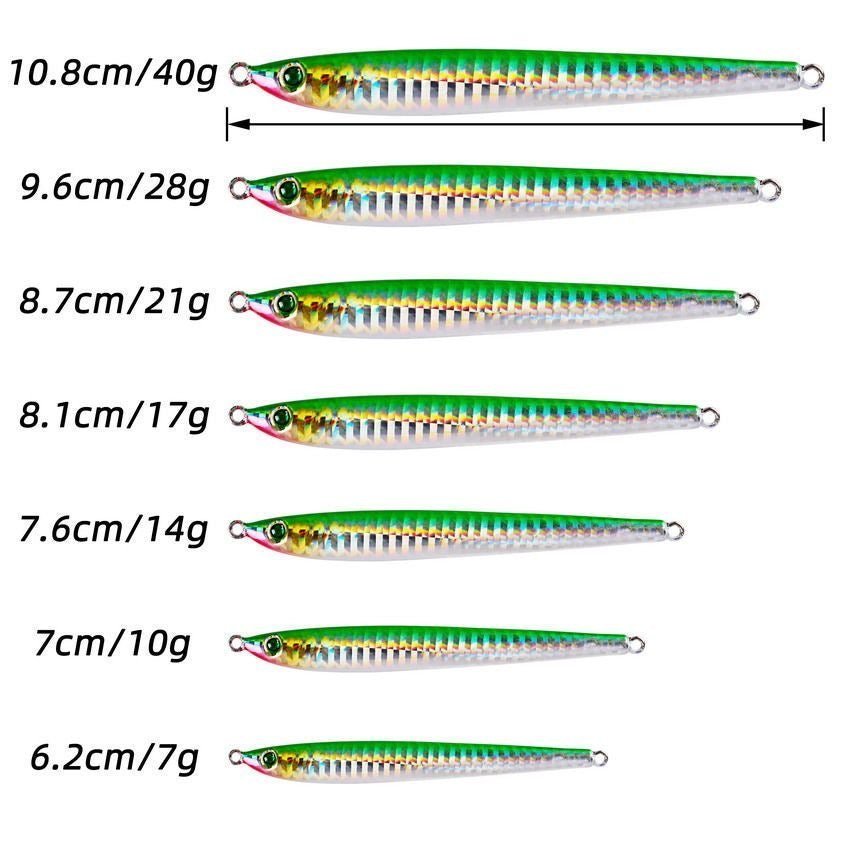 Luminous Metal Jig Fishing Lure Weights 7g-40g - KIRA Fishing