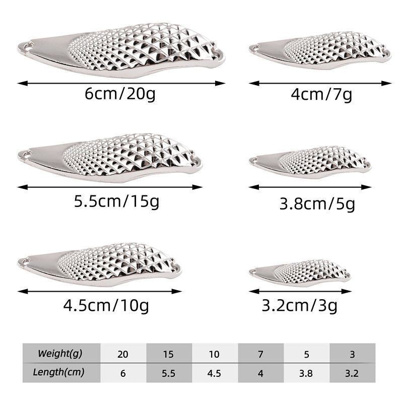 Metal Vib Spinners Spoon Lures 3g-20g 5pcs/10 pcs - KIRA Fishing