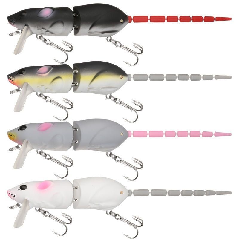 Topwater Rat Wobbler Awim Bait Multi Jointed Artificial 15.5cm/15.5g - KIRA Fishing