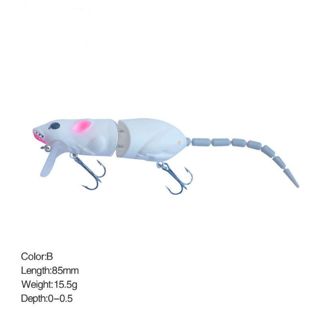 Topwater Rat Wobbler Awim Bait Multi Jointed Artificial 15.5cm/15.5g - KIRA Fishing