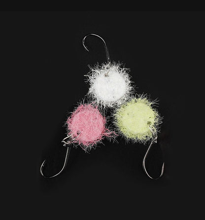 Fluffy Button Flies For Fly Fishing-Trout flies 1.4cm/1.3g KIRA Fishing