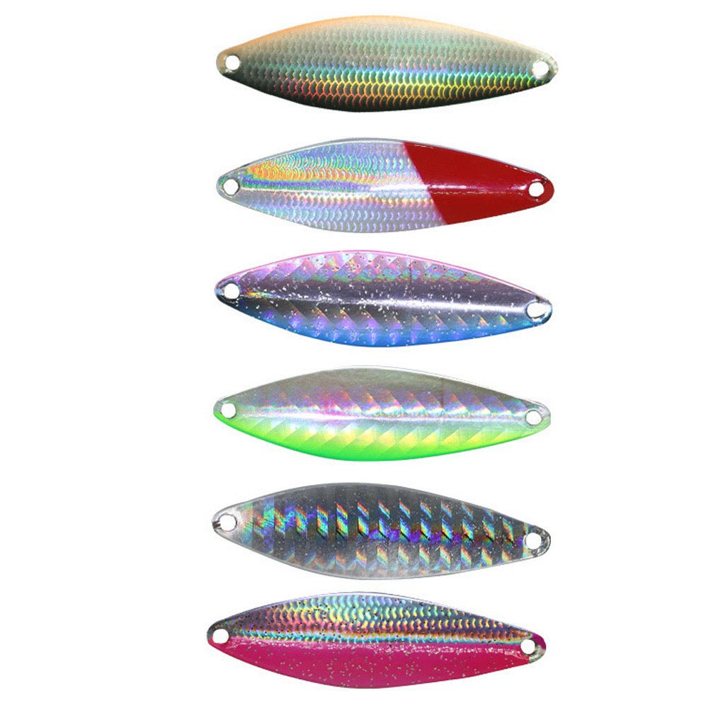 2024  Laser Metal Spoon Fishing Lure With Feather Hook 1 pcs KIRA Fishing