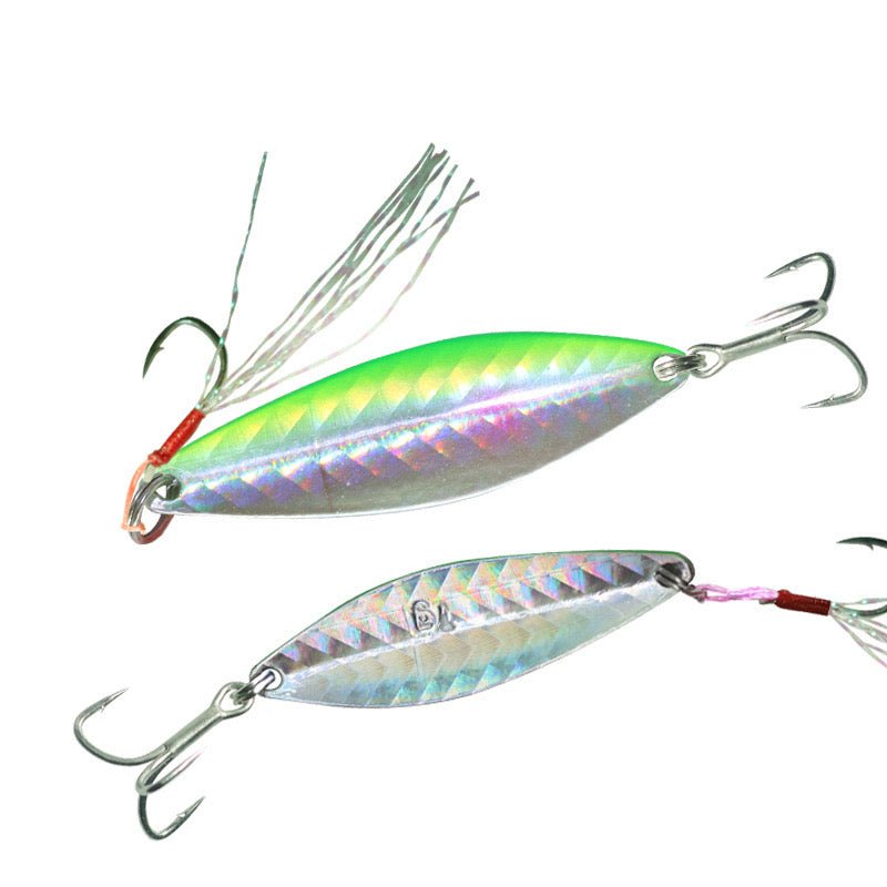 2024  Laser Metal Spoon Fishing Lure With Feather Hook 1 pcs KIRA Fishing